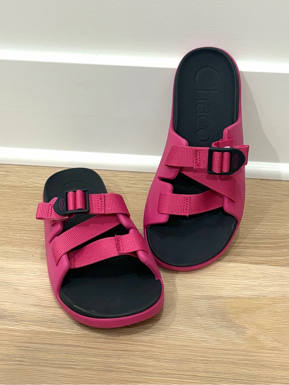 Chaco Hot Pink Adjustable Slide Sandals